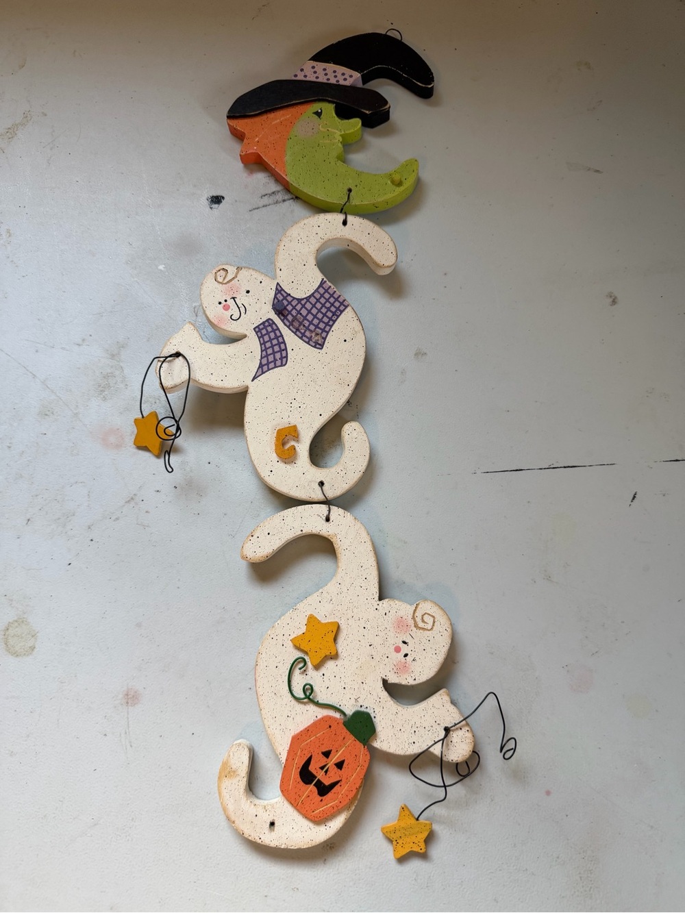 Halloween Ghost and Pumpkin Hanging Decoration